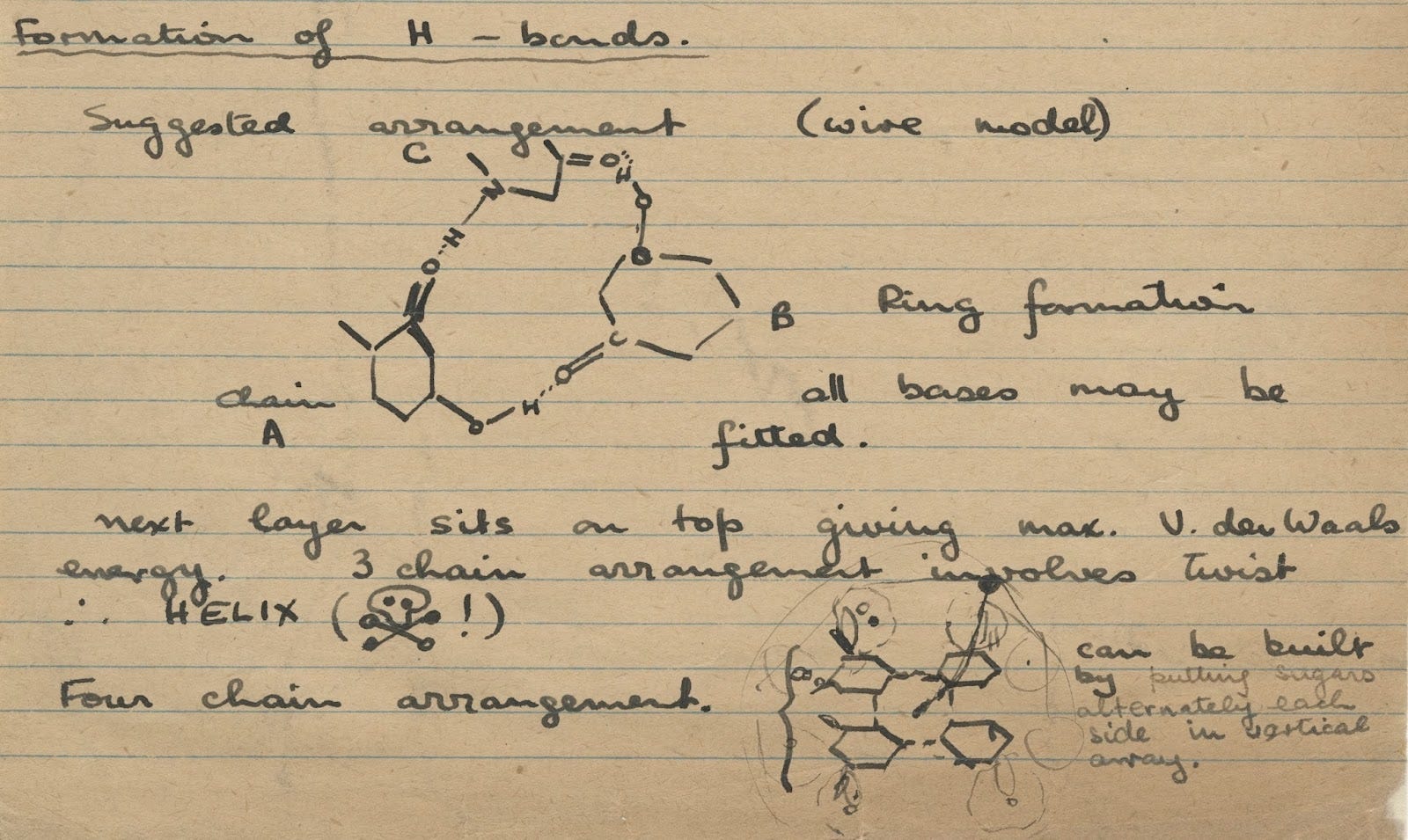 Evidence of Rosalind Franklin’s work on virus structures that were instrumental in discovering the DNA double helix. (Image from Cambridge University, UK archives)